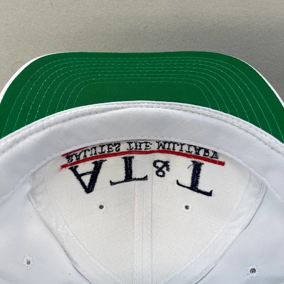 Vintage The Game AT&T Snapback Hat Adult White Split Bar Logo Glued Tag 90s - Picture 6 of 7